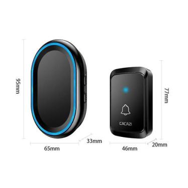 Imagem de Sinos de porta sinos casa campainha sem fio inteligente campainha à pr