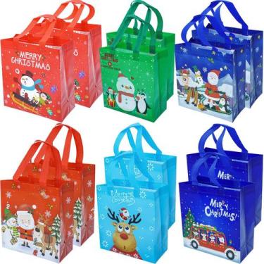 Imagem de Sacolas de presente de Natal, sacola V Viatanst, pacote com 12 unidade