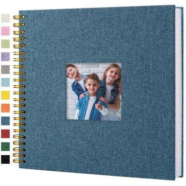 Imagem de Álbum de fotos Hiwhy Scrapbook, capa de linho, 30x30 cm, 80 páginas