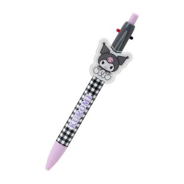 Imagem de Caneta esferográfica Sanrio 642321 de 2 cores e lapiseira, cromada, caneta esferográfica PMMA Cor da tinta: preto, vermelho, tipo retrátil, com clipe de mascote