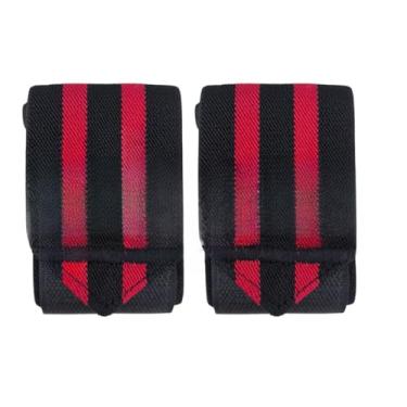 Imagem de Munhequeira Pulso de Suporte com Proteção Articular para Esportes e Atividades Diárias - Confortável e Ajustável(Preta com Vermelho)