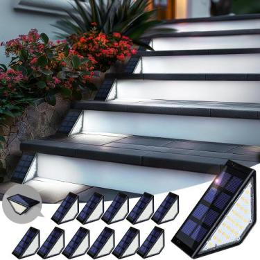 Imagem de Solar Step Lights PATIOWIN 24 LEDs à prova d'água IP65 (pacote com 12)