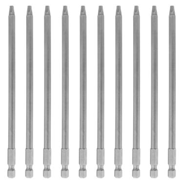 Imagem de Evponk Conjunto de 10 pontas de chave de fenda quadradas, haste sextavada de 1/10.2 cm, conjunto de brocas quadradas de 15 cm de comprimento S2 Alloy Magnetic SQ2