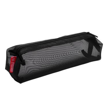 Imagem de Estojo de lápis de malha transparente de nylon de grande capacidade 20cm