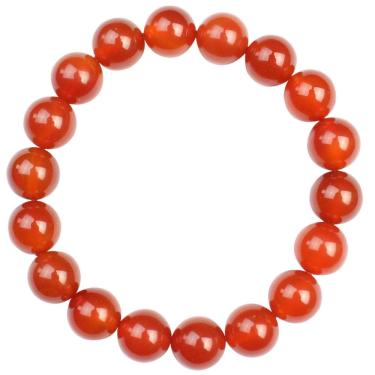 Imagem de Pulseira Red Agate Bead 8mm para homens e mulheres 23 miçangas