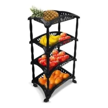 Imagem de 2X Organizador Fruteira Plas 4 Andares Cozinha Material Limp