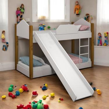 Imagem de Beliche Com Escorregador Casa Sabrina Branco