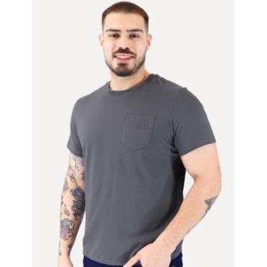 Imagem de Camiseta Ellus Cotton Fine Easa Pocket Classic Chumbo-Masculino