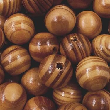 Imagem de Bola/Miçanga de Madeira 16mm para Artesanatos 250g e 500g (250g - Mesclada)