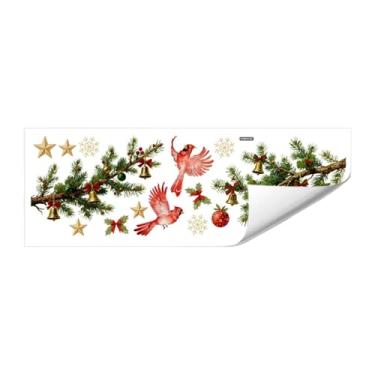 Imagem de XLWLLNJ Adesivo de parede natalino removível para festas, faça você mesmo, adesivo decorativo de PVC para janelas, banheiro, dormitórios e cozinha, Style B