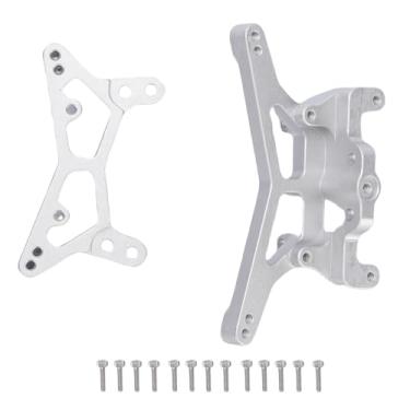 Imagem de RiToEasysports Suportes de Amortecedor Traseiro Dianteiro do Carro Rc, Peças de Atualização de Montagem de Choque Traseiro Dianteiro Liga Prata Projetado para Carro 1/24 Rc