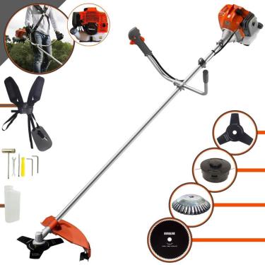 Imagem de Roçadeira Máquina de Corta Grama À Gasolina RL520ACG2 52cc 2HP Alta Rotação Com Carretel e Lâmina 3 Pontas + EXTRA Lâmina 80 Dentes e Escova de Aço