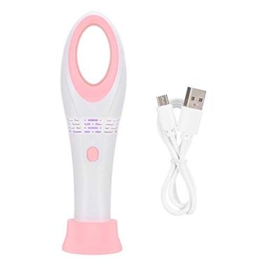 Imagem de CUOFYUNL Portátil USB Extensão de Cílios Ventilador Sem Lâmina Secador de Cílios Enxertados (Rosa Branco)