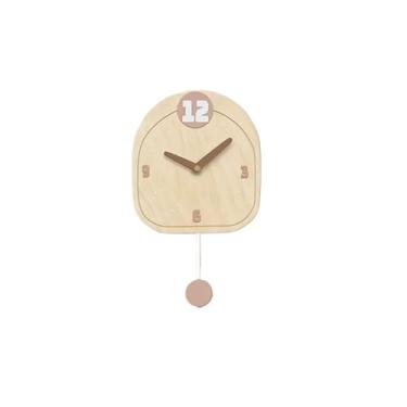 Imagem de URGDWEKJY Relógio de parede, sem perfuração, sala de estar, relógio de parede, design personalizado, mudo, relógio de cabeceira, ornamento, relógio de parede criativo, relógio mudo (B, grande)