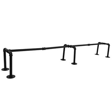 Imagem de Zerodis Cabide de Tubo Industrial Rack de Vestuário Rack Multifuncional para Vestuário Suporte de Exibição de Roupas de Metal Montado na Parede para Lavanderia e Armazenamento de Armário Cabide de