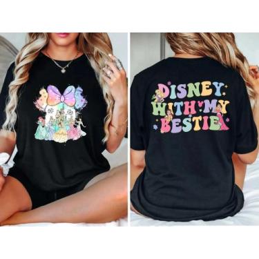 Imagem de Camiseta Feminina Disney Minnie Mouse Castle Magic Kingdom, Manga Curt