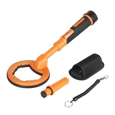 Imagem de Detector de metais subterrâneo, detector de metais subaquáticos tesouro de indução de pulso à prova d'água detector de metais portátil localizador de metal leve de alta precisão (2 em 1 laranja A)
