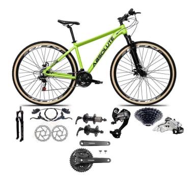 Imagem de Bicicleta Aro 29 Absolute Nero 5 Câmbios Shimano Altus 27v Freios Hidráulico Garfo C-trava Verde Tam: 21