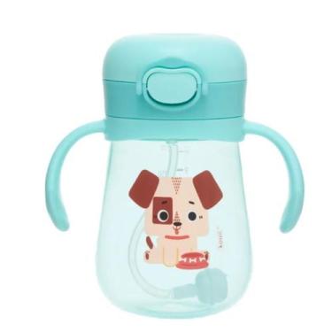 Imagem de Copo Infantil c/ Canudo Antivazamento Kouii Cachorro