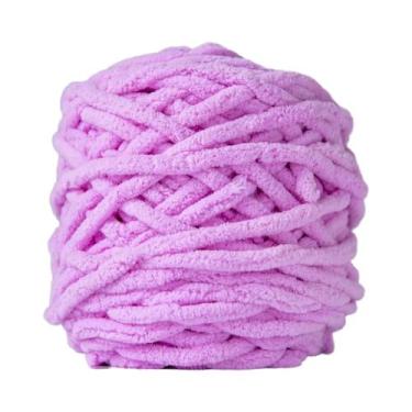Imagem de Fio De Tricô Chenille Macio 100g, Algodão E Lã Para Tricô Manual De Ca