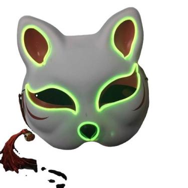 Imagem de Máscara Kitten Hip-Hop Luminous PVC Halloween Carnival Cosplay - yiwei