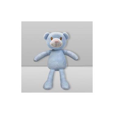 Imagem de Bicho de Pelúcia Laço Bebê, Urso azul, 9X25