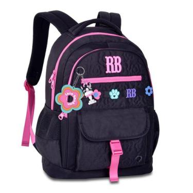 Imagem de Mochila de Costas Rebecca Bonbon Flower Power RB26235 Grande Juvenil S