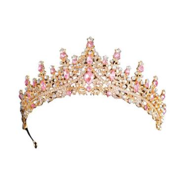 Imagem de Tiaras E Coroas De Cristal Com Strass Em Ouro E Prata Para Noivas, Mul