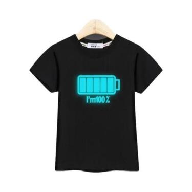 Imagem de Camiseta De Manga Curta De Verão Para Meninos Nightglow Spider Design 