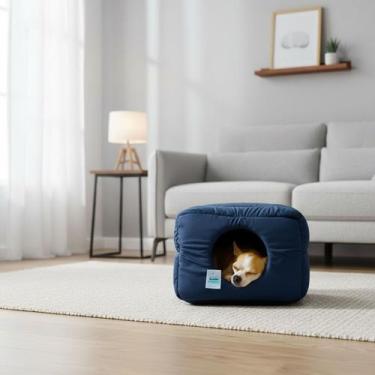 Imagem de Caminha Toca Luxo Gato Cães Lavavel Suede Azul Macio Fofo - - Maxximo 