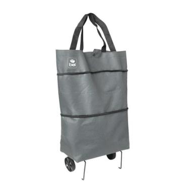 Imagem de Bolsa Sacola Multiuso Com Rodinhas Bel Para Compras E Transporte, Cinz