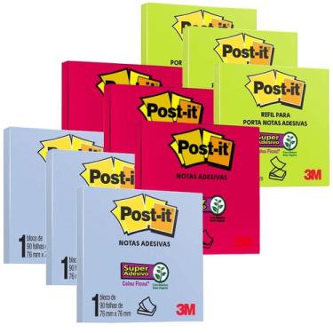 Imagem de Post-it Pop Up Bloco 76x76 colorido C /9 Blocos 90 fls 3M