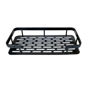 Imagem de Prateleira retangular de banheiro em alumínio preto 29,5cm - Casita