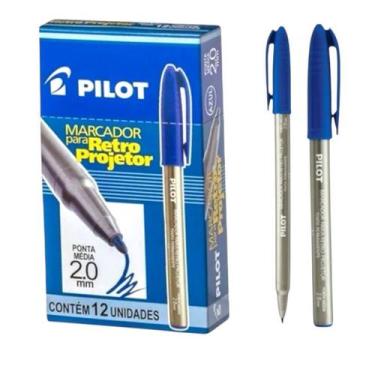 Imagem de Caneta pincel marcador para retroprojetor 2.0mm pilot caixa com 12 uni