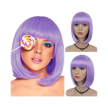 Imagem de Peruca Curta Preta De 12 Polegadas Com Franja Para Mulheres, Aparência