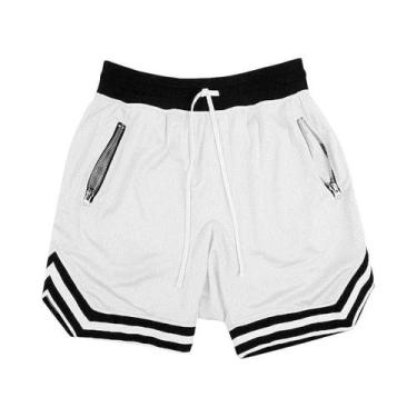 Imagem de Shorts de Basquete Masculino - Malha Respirável de Secagem Rápida para
