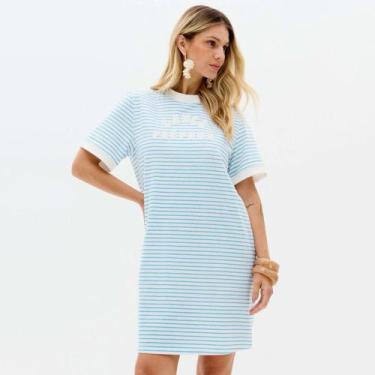Imagem de Vestido Curto Lança Perfume Listrado Ve26 Off White Feminino, P