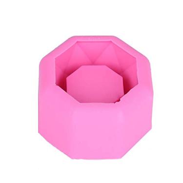 Imagem de Molde de silicone de vaso de flores, plantas suculentas "Faça você mesmo", moldes de vaso de concreto para velas, suportes de vela, cor de molde, rosa, BK1130, 1