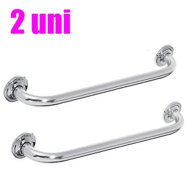 Imagem de Alça de Apoio Banheiro Barra Inox 60cm Idoso Cadeirante Deficiente Acessibilidade