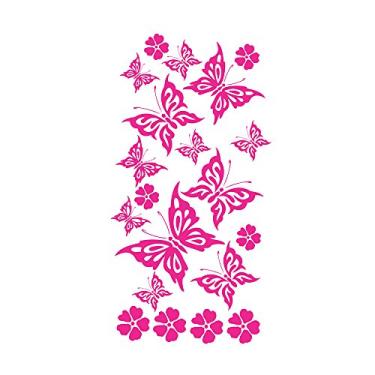 Imagem de Adesivo de Parede Borboletas Kapos Rosa 50X100