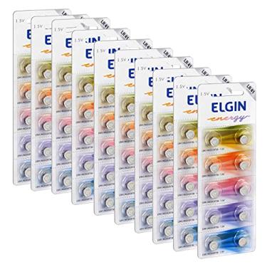 Imagem de 100 Pilhas Baterias LR41 192 Alcalina Elgin 10 Cartelas C/ 10 Unidades
