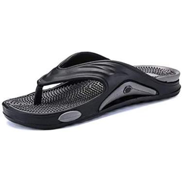 Imagem de Chinelos de massagem massageadores de pés masculinos chinelos de massagem de acupressão sandálias, chinelos de casa para homens interiores ao ar livre chinelos domésticos respiráveis ​​spa p