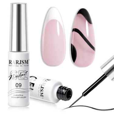 Imagem de Verniz em Gel RARJSM Preto e Branco 8ml - Soak Off com Pincel
