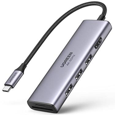 Imagem de UGREEN Hub USB C 4K a 60 Hz, adaptador multiporta de hub USB C 6 em 1 com 3 portas USB 3.0/1 HDMI, leitor de cartão SD/TF, dongle USB C para laptop tablet iPad MacBook Pro Air Dell Samsung iPh