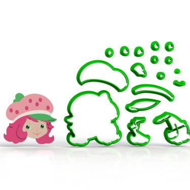 Imagem de Cortador Moranguinho Modular (Morango) Tamanho 5 Cm