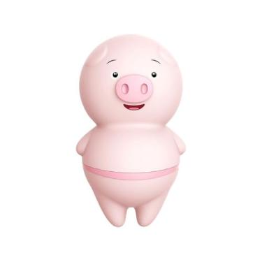 Imagem de Vibrador Clitoriano em Silicone, Design Porquinho, 2 Modos de Estimulação, 8,1 cm, Rosa