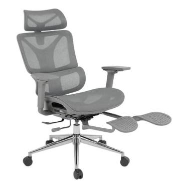 Imagem de Cadeira Escritório Ergonômica Executiva Premium Dinamarca Bt03 Luvinco Cinza