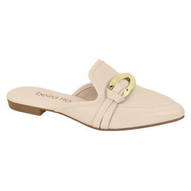 Imagem de Sandalia Mule Feminino Beira Rio Confortável, Creme, 35