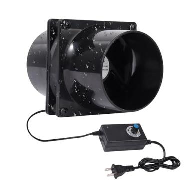 Imagem de AMCHIXIN Kits de exaustor de 12 V de 12 V com flange de duto duplo de 10 cm, controlador de velocidade variável
