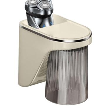 Imagem de Suporte de parede para escova de dentes e pasta de dente - organizador de armazenamento de dispensador de escova de dentes | Dispensador de copo de enxaguante bucal magnético para apartamento, hotel